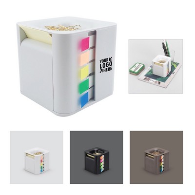 Multifunction Sticky Note Set with Magnetic Paper Clip Holder