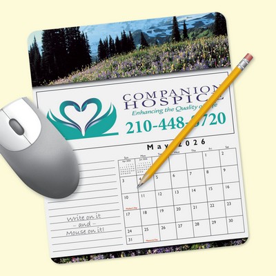MousePaper® Calendar 24 Month 7.25"x8.5"x.015" Mouse Pad