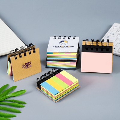 Mini Hard Cover Spiral Sticky Note Pads