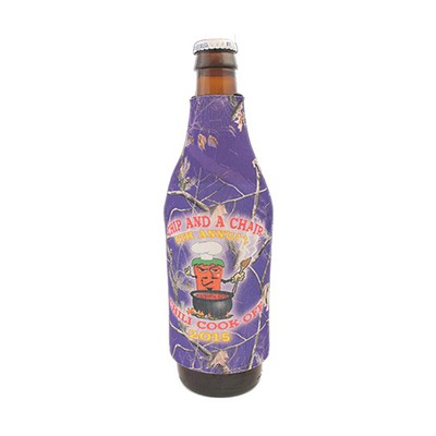 Premium Mossy Oak or Realtree Full Color Dye Sublimation Collapsible Foam Bottle Sleeve Insulator