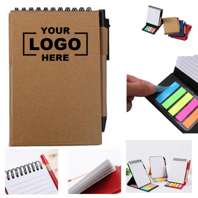 Kraft Paper Student Colored Transparent Memo Pad Loose Leaf Notebook Sticky Notes