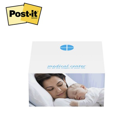 Post-it® Custom Printed Noted Half Cube (3 3/8"x3 3/8"x1 3/4")