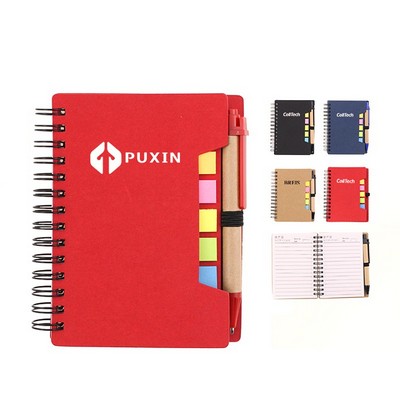 Recycled Sticky Flag Jotter Notepad W/ Pen