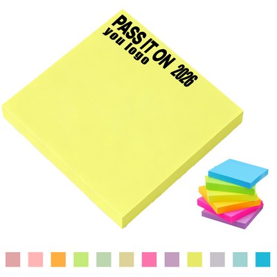 100 Sheets Blank Sticky Notes 2.95x2.95"