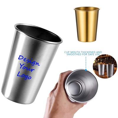 Stackable 16 Oz Reusable Stainless Steel Cup