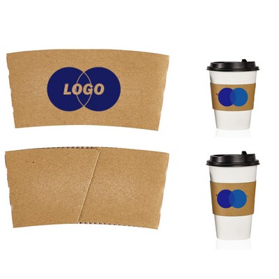 Custom Printed Kraft Coffee Cup Sleeves