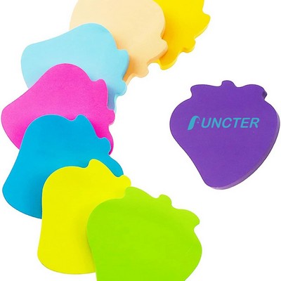 50 Sheets 2.75" Adhesive Strawberry Shape Sticky Notes Notepaper