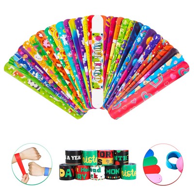 Full Color Silicone Slap Bracelets