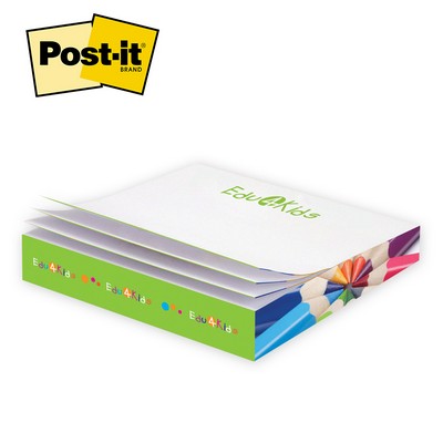Post-it® Custom Printed Slim Cube Note Pads (3 3/8"x3 3/8"x1/2")
