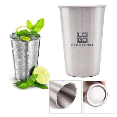 16 Oz. Stainless Steel Metal Pint Cup