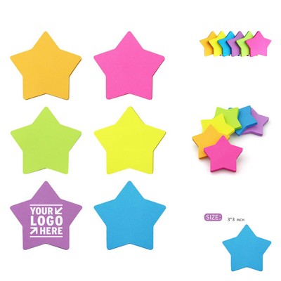 3x3" 75-Sheet Star-Shaped Sticky Notes