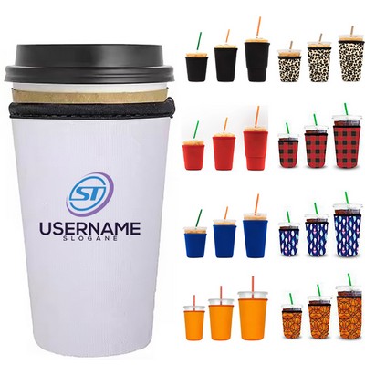 Reusable Insulated Neoprene Iced Coffee Beverage Sleeves