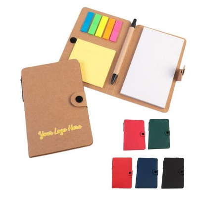 Steno Notebook with Pen and Sticky Notes
